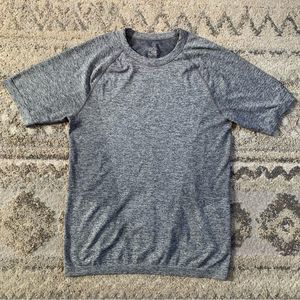 Qor Dark Heather Gray Performance Short Sleeve Shirts Small
